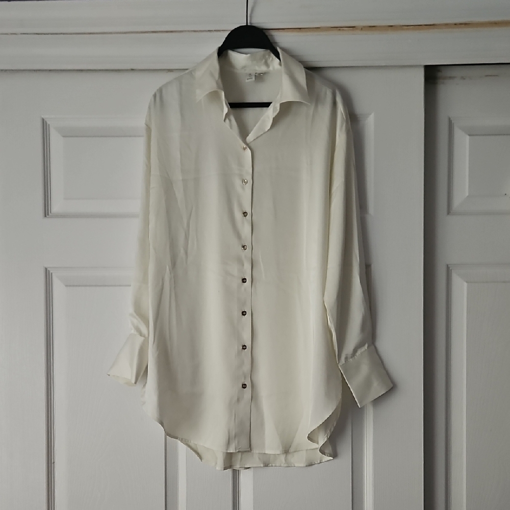 JOIE SILK-FINISH BLOUSE